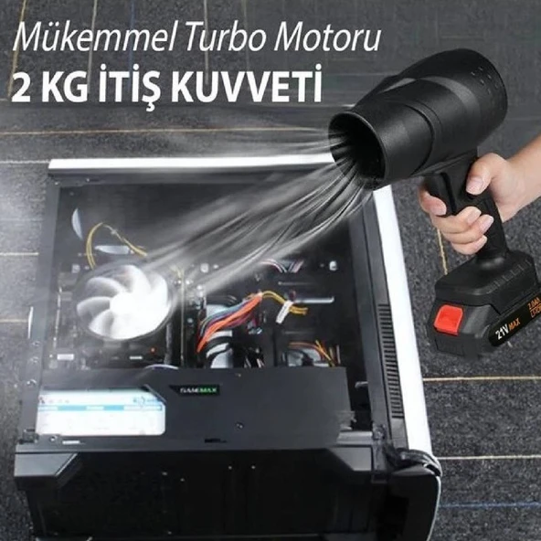 Kraft Hart Jet Turbo Hava Üfleyici Fan Yaprak Üfleme Araba Cam Balkon Su Lekelerini Yağmur Suları Kurulama Fanı - 4
