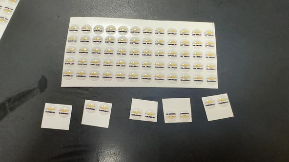 Chevrolet Logo Jant Torpido Direksiyon 9 mm 0.9 cm Damla Sticker Logo Seti 2 adet - 3