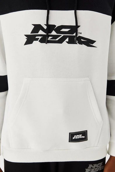No Fear Erkek Sweatshirt Kapüşonlu Siyah Beyaz M500272 - 5