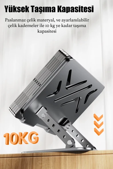 Farway Metal Laptop Macbook Notebook Standı 2 Kademeli 360 Derece Ayarlanılabilir - 4