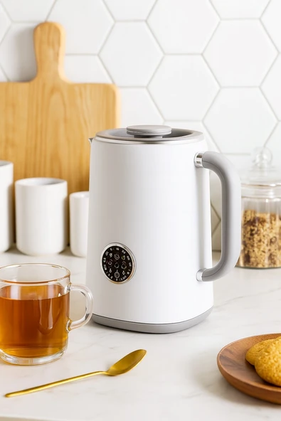 Spectrum Vintage Dijital Kettle Su Isıtıcısı 1.7 Lt 1500W Dokunmatik Ekranlı Çift Katmanlı