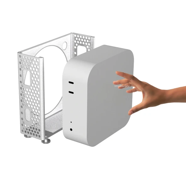 Mac Mini M4-M4 Pro için Alüminyum Dikey Stand Koruyucu Kılıf Kompakt Masaüstü Çözümü - 5