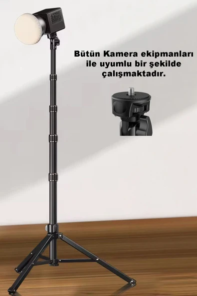 Farway 360 Derece Ayarlanılabilir 4 Kademeli Alüminyum Telefon Tutucu Tripod Monopod Selfie Çubuğu 210 cm Çantalı - 4