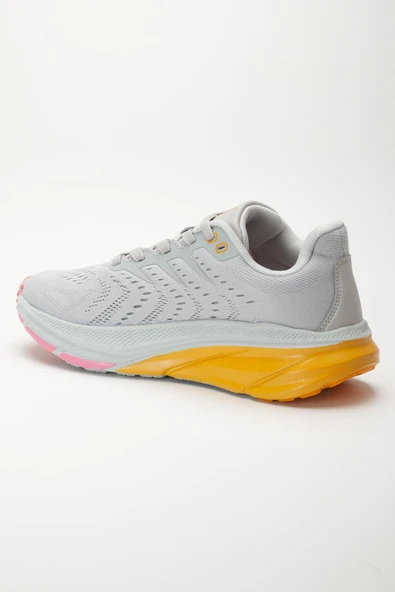 Kadın Spor Ayakkabı Gri Hafif Kalın Renkli Taban - Resim 5