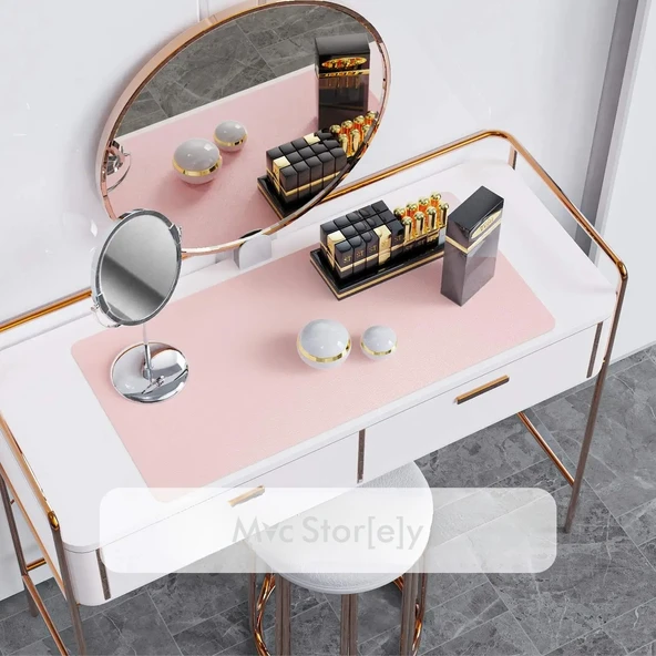 Masa Desk Mat 90x45 cm – Geniş Çift Taraflı Deri Mouse Pad Kaymaz Masa Koruyucu - Resim 8