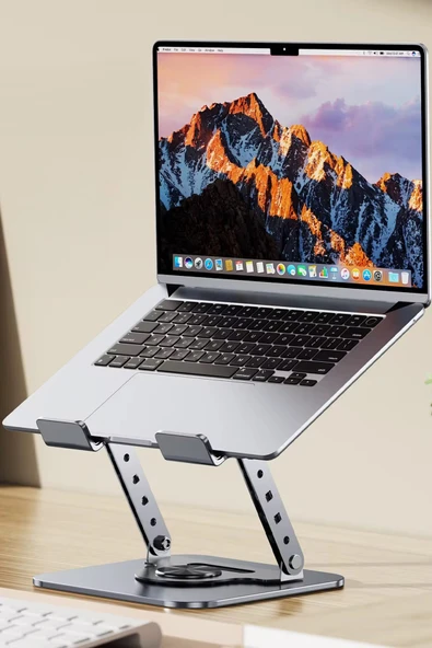 Farway Metal Laptop Macbook Notebook Standı 2 Kademeli 360 Derece Ayarlanılabilir - 7