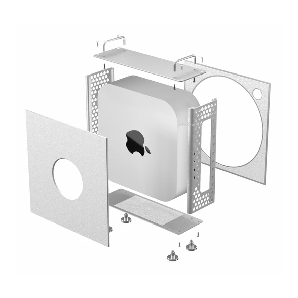Mac Mini M4-M4 Pro için Alüminyum Dikey Stand Koruyucu Kılıf Kompakt Masaüstü Çözümü - 4