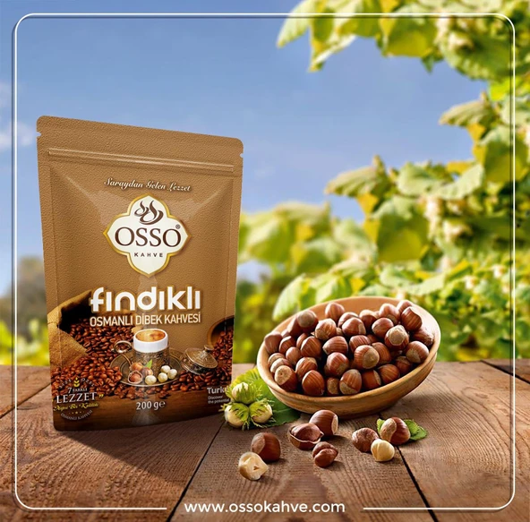 Osso 4'lü Fındıklı Osmanlı Dibek Kahvesi(4X200=800gr) - 2