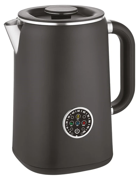 Spectrum Vintage Dijital Kettle Su Isıtıcısı 1.7 Lt 1500W Dokunmatik Ekranlı Çift Katmanlı - Resim 4