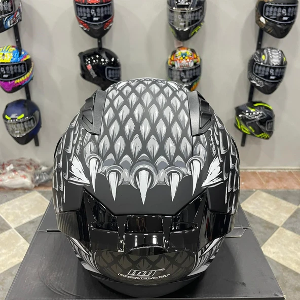 MTS M-801 SNAKE Full Face Kask DRAGLAX GREY - Resim 6