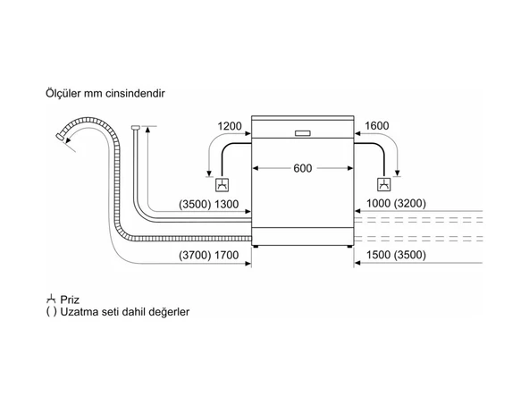 Bosch SMS6EKI63T 6 Programlı 13 Kişilik Bulaşık Makinesi Inox - 9