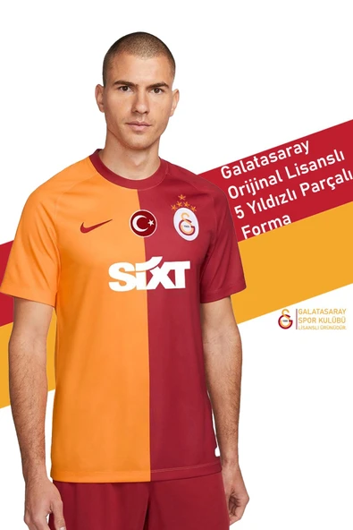 Galatasaray Orijinal 23-24 Parçalı 5 Yıldızlı Forma Gs Aslan Baskılı Hediyelik Ahşap Kutulu - 2