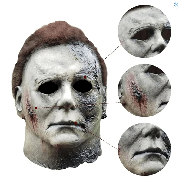 Michael Myers Lateks Maske - Michael Myers Et Maske Kafaya Tam Geçmeli ürün görseli