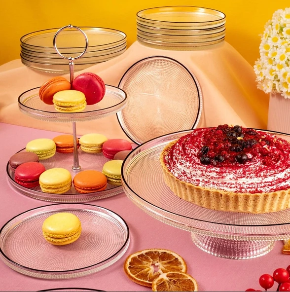 Fecra Loren 14 Parça Servis ve Sunum Seti Siyah Fileli - 6