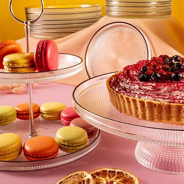 Fecra Loren 14 Parça Servis ve Sunum Seti Siyah Fileli - 5