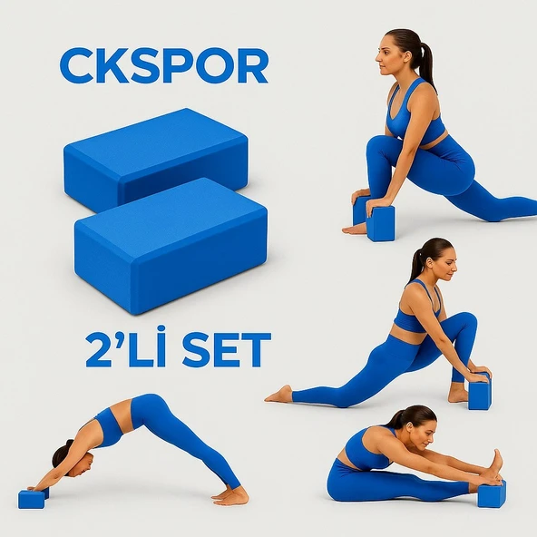 2' li Yoga Blok Seti  Pilates Yoga Denge Köpüğü 1 Çift   - 3