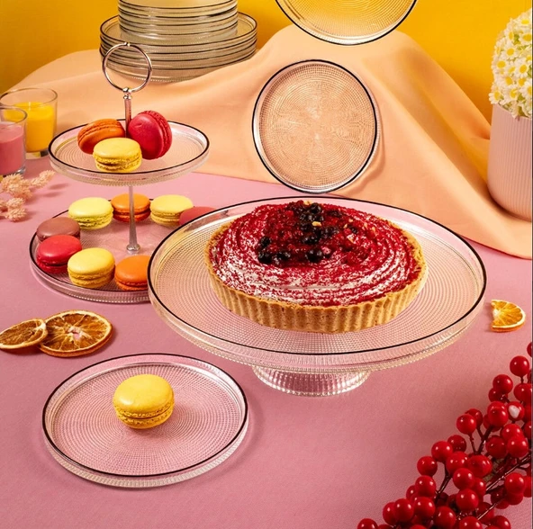 Fecra Loren 14 Parça Servis ve Sunum Seti Siyah Fileli - 3