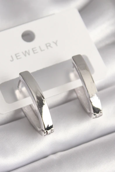 Pirinç Gümüş Renk Kadın Küpe - TJ-BKP8670 ürün görseli