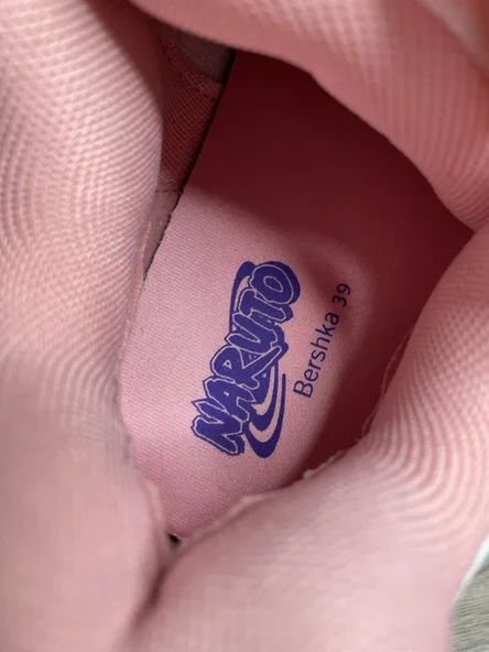 Bershka Naruto platform Spor Ayakkabı Beyaz-Pembe - Resim 4