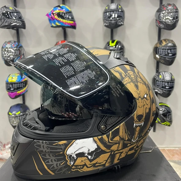 MTS M-801 SNAKE Full Face Kask ANUBIS - Resim 2
