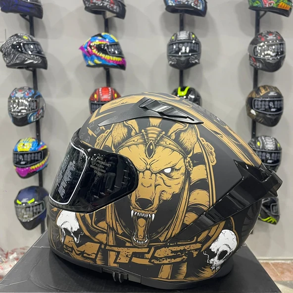 MTS M-801 SNAKE Full Face Kask ANUBIS - Resim 4