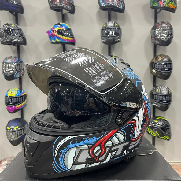 MTS M-801 SNAKE Full Face Kask MYTH BLUE - 2