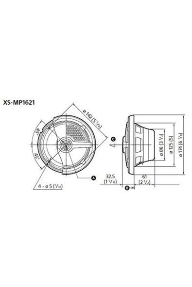 Xs-mp1621 16cm (6,5 INÇ) Marine (deniz Tipi ) 2-yollu Çift Konili 160 Watt Suya Dayanıklı Hopar - 5