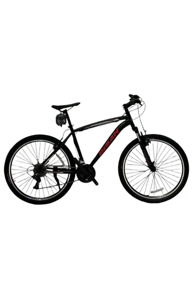 Leon Erkek Dağ Bisikleti 48cm V 27.5 Jant 21 Vites Mat Siyah Kırmızı