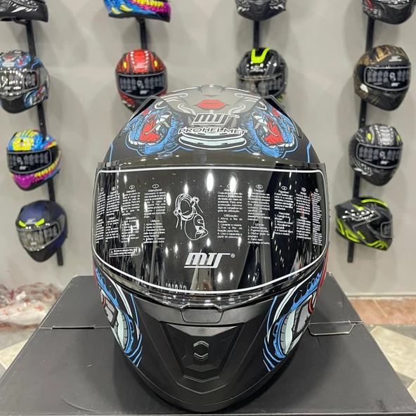 MTS M-801 SNAKE Full Face Kask MYTH BLUE - 5