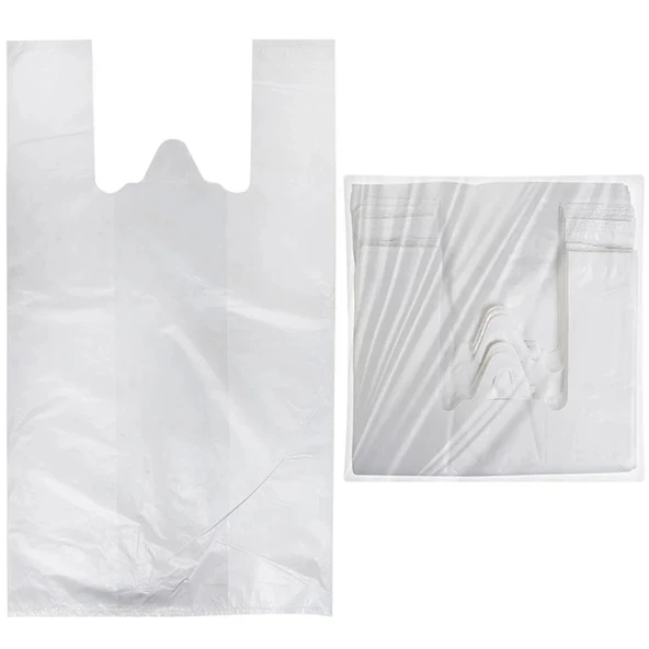 Doku Abalaj Atlet Poşet T-Shirt Bağ Orjinal 1kg Taşıma Torbası Alişveriş Büyük Boy 31x58cm - 2