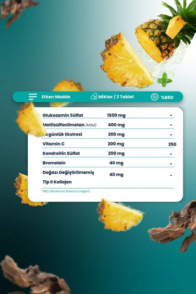 Smartcaps Glukozamin Tip Iı Kolajen 60 Tablet - Resim 2