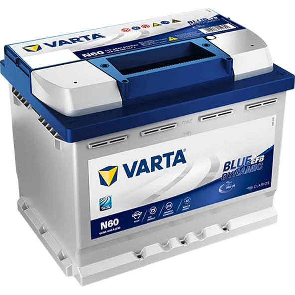 VARTA N60 (D53) BLUE DYNAMIC 12V 60 AH AKÜ START STOP EFB