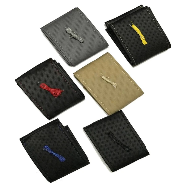 Deri Direksiyon Kılıfı - Dikmeli Delikli Model / A Kalite Kopmayan İp / Kokusuz Ürün - 9