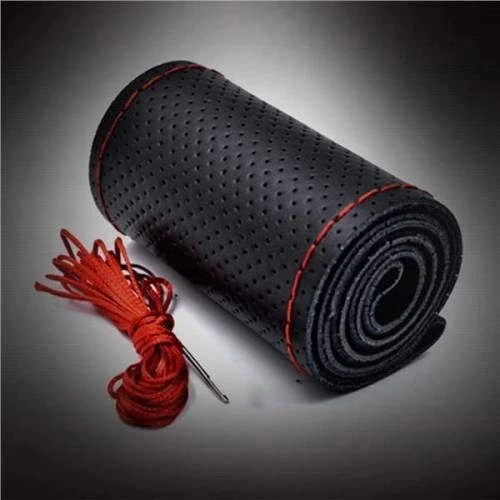 Deri Direksiyon Kılıfı - Dikmeli Delikli Model / A Kalite Kopmayan İp / Kokusuz Ürün - 2