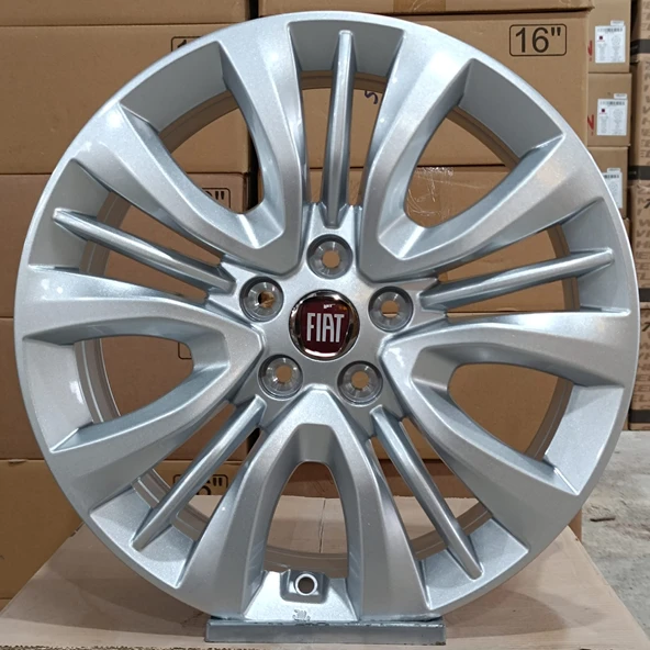 Sıfır OPAR 16 inç Fiat Egea SILVER Jant Takımı - 6.0X16 5X98 ET36 58.1 - OEM: 55179737 - 1