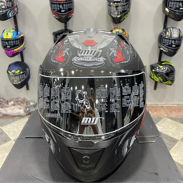 MTS M-801 SNAKE Full Face Kask MYTH GREY - 5