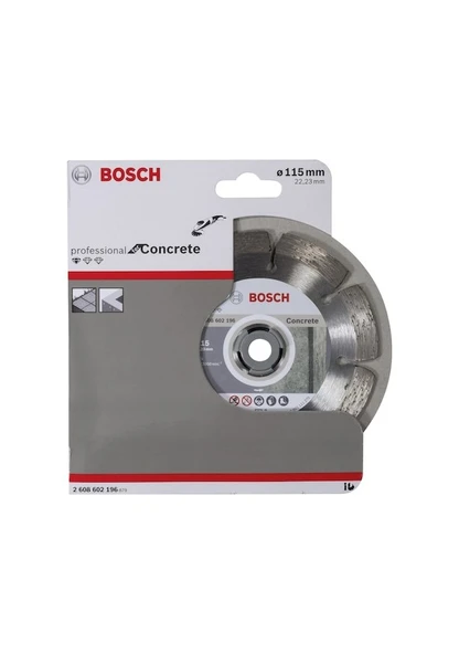 Bosch Standard For Concrete 115 Mm Elmas Kesme Diski - 2608602196 ürün görseli