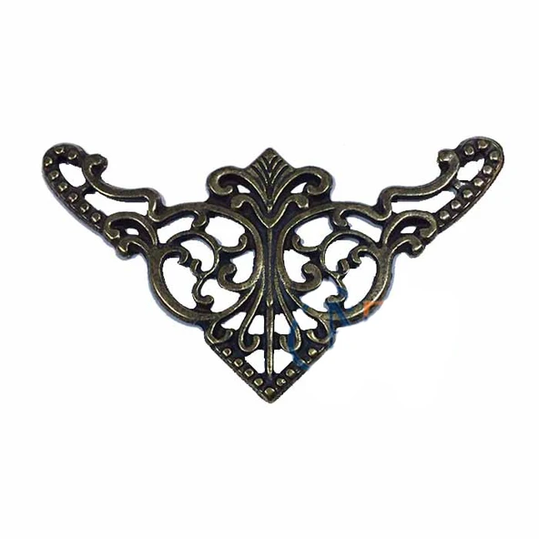 Dekoratif Köşe Süsü, Köşelik - Büyük, 31x55mm, Antik, 100 Adet - 1