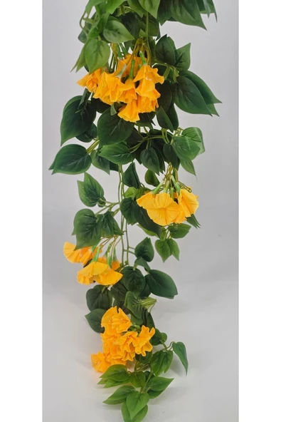 Sarkan begonvil sarı 9 dallı sarkan dekor balkon süsü - Resim 2