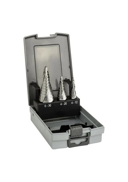 Bosch HSS Kademeli 3 Parçalı Matkap Ucu Seti (4-12. 4-20. 6-30 mm) - 2608587426 ürün görseli