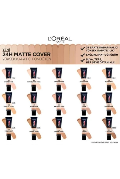 L'ORÉAL PARİS INFAİLLİBLE 24H MATTE COVER YÜKSEK KAPATICI FONDÖTEN - 260 GOLDEN SUN - 5