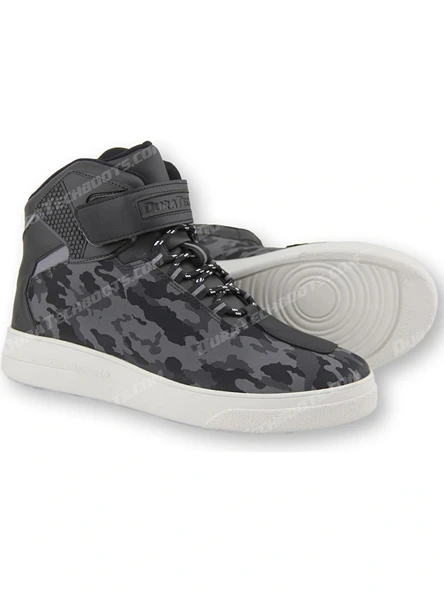 Duratech Fashion Gri Kamuflaj Mevsimlik Korumalı Motosiklet Botu - Resim 3