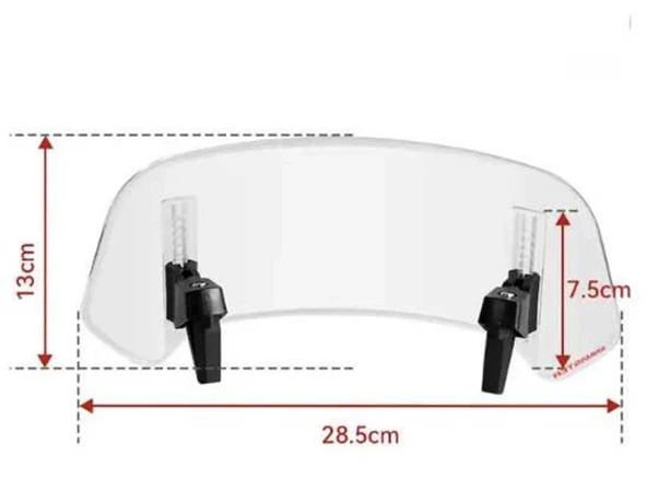 Yeni Nesil Kademeli Rüzgar Saptırıcı Şeffaf Ön Cam Uzatma/ Deflektör - Resim 2