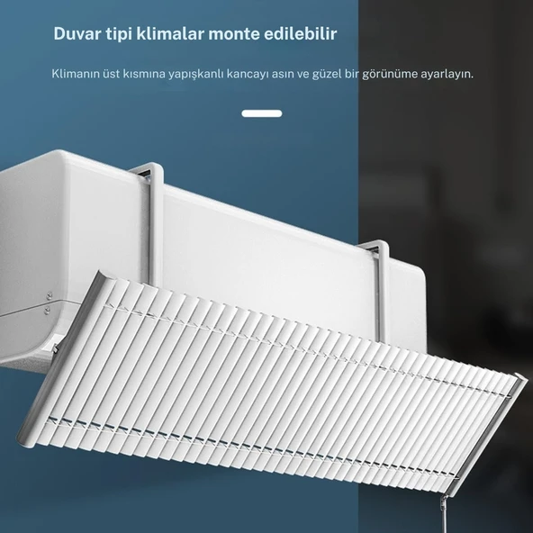 TechTic Alüminyum Panjur Klima Hava Yönlendirici Ayarlanabilir Klima Siperliği Anti-Doğrudan Üfleme - 3