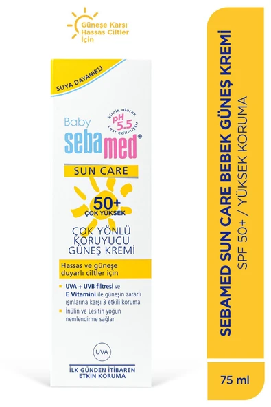 SEBAMED BABY SPF 50+ UVA - UVB  ÇOCUK GÜNEŞ KREMİ 75 ML - 2