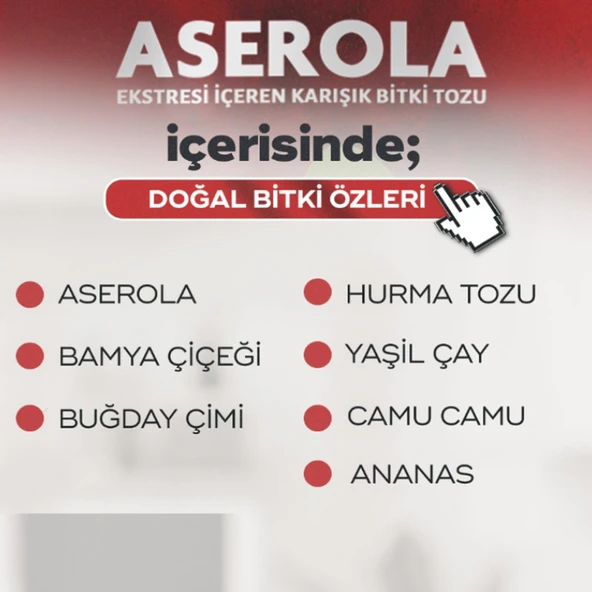 NARCİSSA ASEROLA EKSTRESİ İÇEREN KARIŞIK BİTKİ TOZU 200 GR - 3