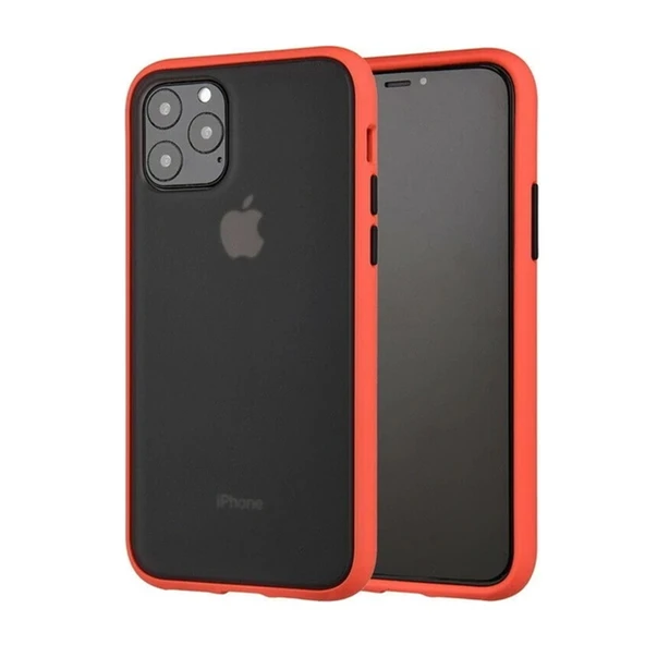 Apple iPhone 12 Pro Max Lent Silikon Kılıf (6.7") - Kırmızı ürün görseli 1