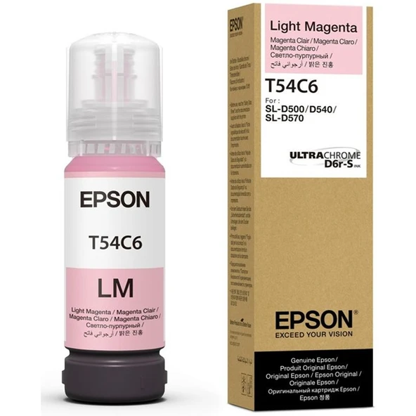 EPSON Surelab T54C6 Açık Kırmızı Mürekkep Şişesi 70 ml C13T54C620丨SL-D500 ürün görseli 1