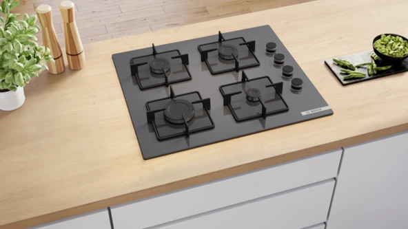 Bosch POP6C9P30O Cam Antrasit Gri Ankastre Ocak Doğalgazlı - 2