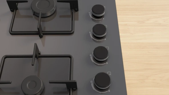 Bosch POP6C9P30O Cam Antrasit Gri Ankastre Ocak Doğalgazlı - 6